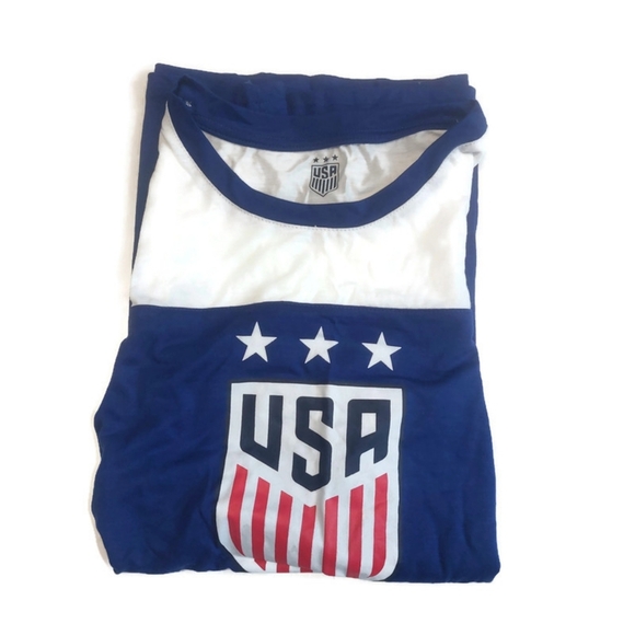 FIFA US Womens Soccer 2019 World Cup Poly T-Shirt Womens 2XL Blue White - Picture 6 of 7